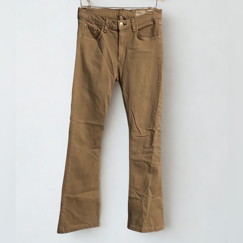 rag & bone Women's Tan Elephant Bell Flare Jeans Size 30